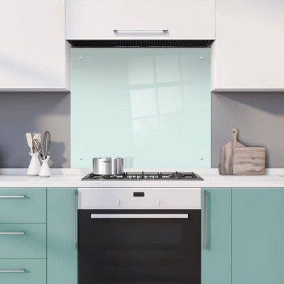 60 x 65cm Oxygen Glass Kitchen Splashback Splatter Screen Pre Drilled ...