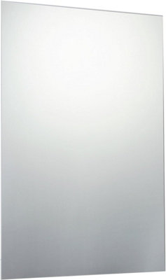 60 x 90cm Rectangle Frameless Bathroom Mirror with Wall Hanging Fittings