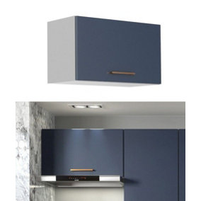 600 Kitchen Extractor Housing Unit Wall Cabinet 60cm Navy Dark Blue Lift Up Nora