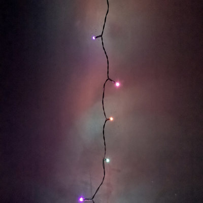 600 LED 60m Premier Christmas Indoor Outdoor Multi Function Battery Operated String Lights with Timer in Rainbow