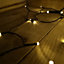 600 LED 60m Premier Christmas Indoor Outdoor Multi Function Battery Operated String Lights with Timer in Warm White