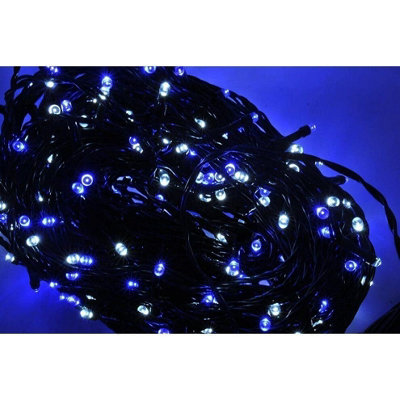 600 LED Blue & White Firefly String Fairy Lights
