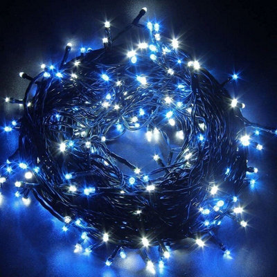 600 LED Blue & White Firefly String Fairy Lights
