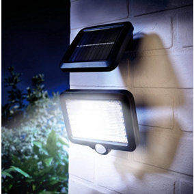 600 Lumen Motion Sensor Wall Security Light - Outdoor Solar Powered Light with 56 LEDs for Garage, Front Door, Yard, Wall, Garden
