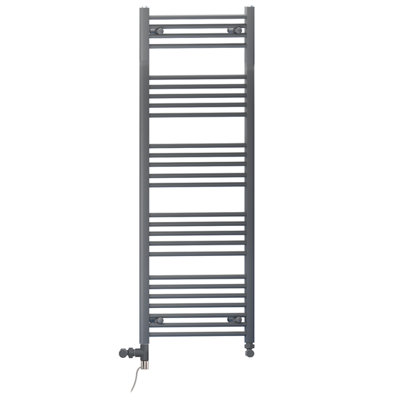 600 x 1400 mm Anthracite Grey Dual Fuel Electric Radiator Bathroom ...