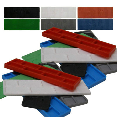 6000 x Plastic Window and Glazing Packers 1mm - 6mm, Mixed Flooring Spacers