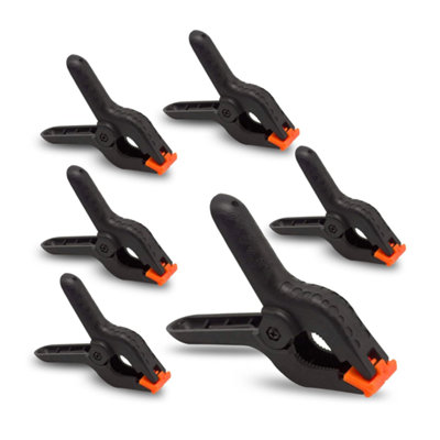 H4H Pack Of 60 Plastic Spring Grip Clamps 3 Inches Quick Grip Craft Wood Work Clamp from B&Q