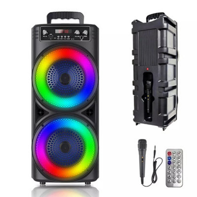 6000W Portable Bluetooth Speaker Sub Woofer Heavy Bass Sound System Party Mic UK