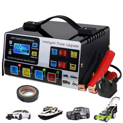 600A HEAVY DUTY 12V/24V AUTOMATIC CAR BATTERY CHARGER SMART PULSE