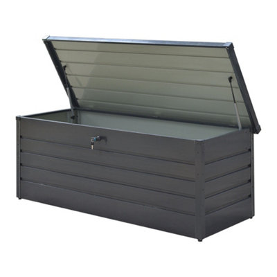 600L Metal Garden Storage Box with Twist Grip Lock - 3