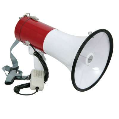 600m Range 30W Megaphone Loud Hailer with Siren & Microphone Speech