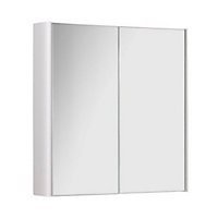 600mm 2 Door Bathroom Mirror Cabinet- White Gloss- (Choice)