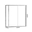 600mm 2 Door Bathroom Mirror Cabinet- White Gloss- (Choice)