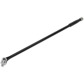 600mm Breaker Pull Bar - Replaceable 1/2" Sq Drive Knuckle - Black Chrome Finish
