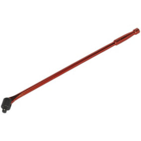 600mm Breaker Pull Bar - Replaceable 1/2" Sq Drive Knuckle - Red Chrome Finish