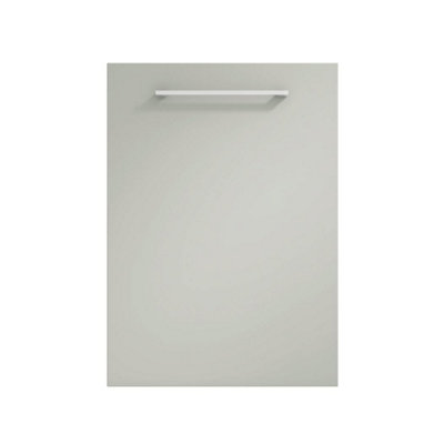 600mm Curve 1 Drawer Wall Hung Bathroom Vanity Basin Unit (Fully Assembled) - Vivo Matt Light Grey