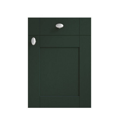 600mm Curve 2 Door Floor Standing Bathroom Vanity Basin Unit (Fully Assembled) - Cartmel Woodgrain Fir Green