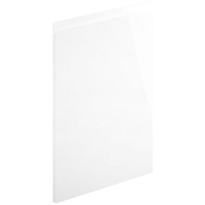600mm Curve 2 Drawer Floor Standing Bathroom Vanity Basin Unit (Fully Assembled) - Lucente Gloss White