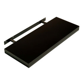 600mm floating hudson shelf kit, black high gloss