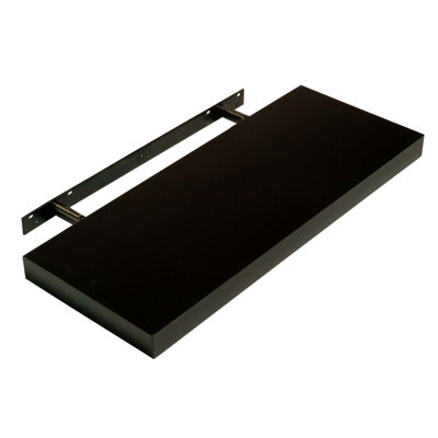 600mm Floating Hudson Shelf Kit, Black High Gloss