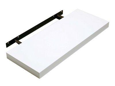 600mm floating hudson shelf kit, white high gloss