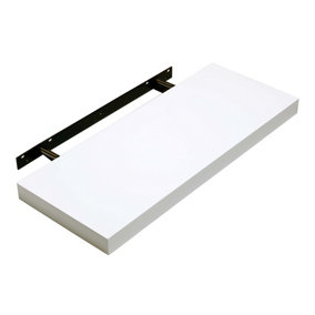 600mm floating hudson shelf kit, white high gloss