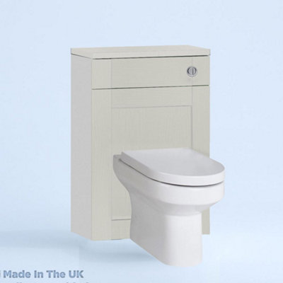 600mm Freestanding WC Unit (Fully Assembled) - Cambridge Solid Wood Light Grey Slimline Depth With No Pan And No Cistern Price Comparisons | Compare The Build