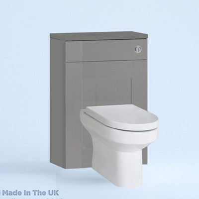 600mm Freestanding WC Unit (Fully Assembled) - Cartmel Woodgrain Dust Grey Standard Depth With Pan And Cistern Price Comparisons | Compare The Build