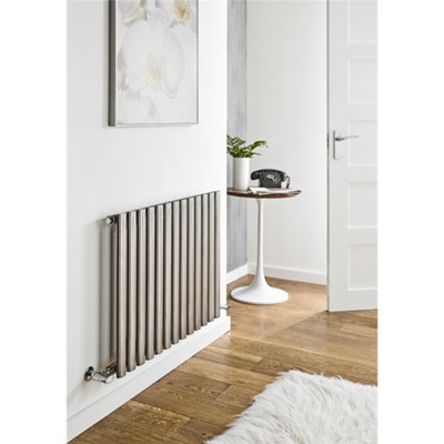 600mm (H) x 1500mm (W) - Stainless Horizontal Radiator (Paris) - SINGLE Panel - (0.6m x 1.5m) - Depth 63mm