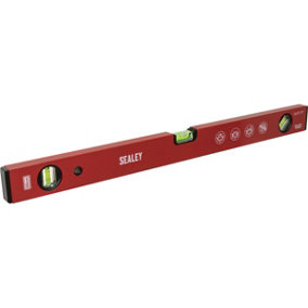 600mm Powder Coated Spirit Level - Precision Milled - 45 Degree Angle Rule