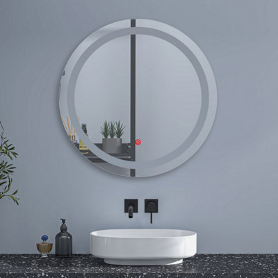 600mm round led deals mirror