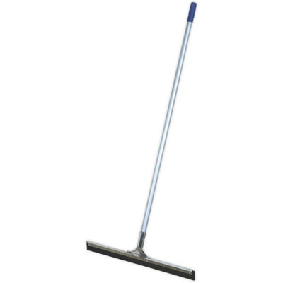 600mm Rubber Blade Floor Squeegee - Aluminium Handle - Metal Support Beam