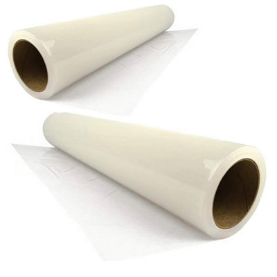 600mm x 100m Carpet Protection Film - Roll of Strong Adhesive Floor Protector for Rugs/Carpet/Floors/Self Adhesive