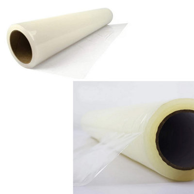 600mm x 25m Carpet Protection Film - Roll of Strong Adhesive Floor Protector for Rugs/Carpet/Floors/Self Adhesive