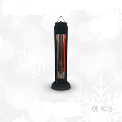 600W/1200W Portable Infrared Heater with Oscillation DIY at B&Q
