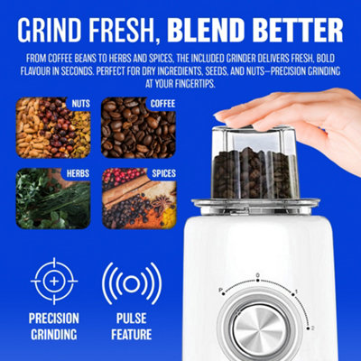600W 2-In-1 Multifunctional 5 Speed 1.5L Jug Blender Coffee