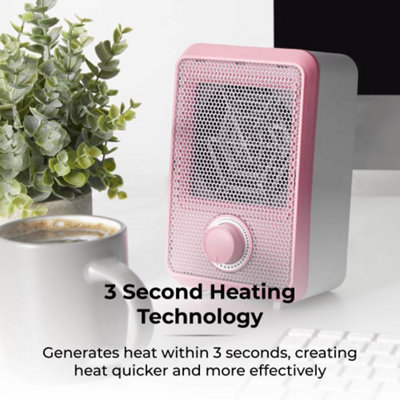 600W Fan Heater - portable & adjustable thermostat