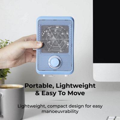 600W Fan Heater - portable & adjustable thermostat - 5