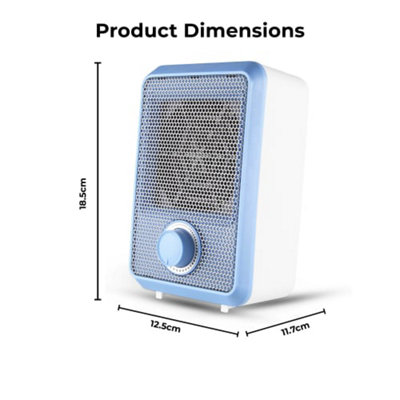 600W Fan Heater - portable & adjustable thermostat - 8