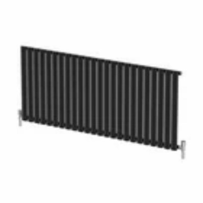 600x1440mm Designer Radiator Horizontal Black Oval Tube Column Rads ...