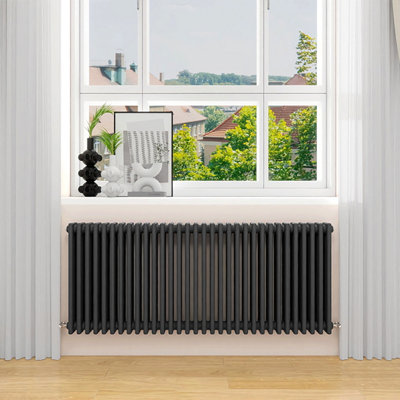 600x1460mm Horizontal Traditional 3 Column Cast Iron Style Radiator ...