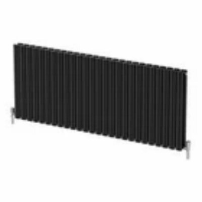 600x1560mm Designer Radiator Horizontal Black Oval Tube Column Rads ...