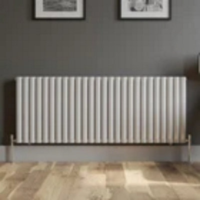 600x1560mm Designer Radiator Horizontal White Oval Tube Column Rads ...