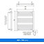 600x700mm Straight Chrome Heated Towel Warmer Ladder Rail Radiator