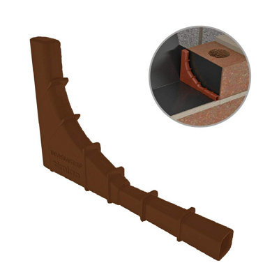  - 10 X Brown Brick Tunnel Weep VentsInvisible Cavity Wall Water Outlet