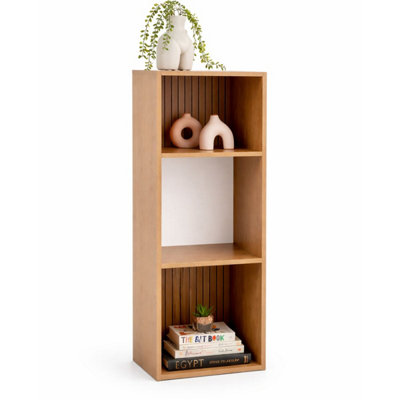  - 3 Tier Cube Bookcase Wooden Storage Unit Shelving Display Cabinet