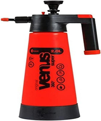 Kwazar 34702 Venus Super 360 Degree Spray BottlePressure Sprayer For GardenOrange2.0 Litres