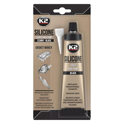 B&Q -  K2 Black Silicone 85G High-Temperature +350 C Gasket MakerSealant For Engine Parts & Automotive