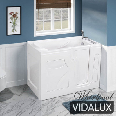 Vidalux Ashford 1350 Whirlpool & Airspa Easy Access Walk-In BathRight Hand from B&Q
