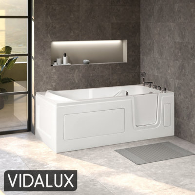 Vidalux Wb408 Right Standard Abberton Easy Access Walk-In BathWhite from B&Q